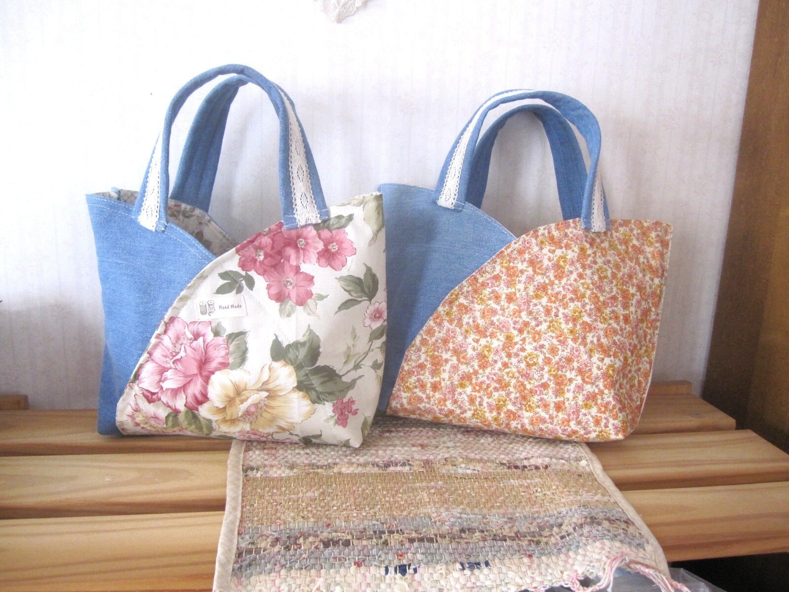 デニムリメイク完成品☆チューリップバッグA | アトリエROSE