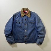 60~70s ROEBUCKS Sears　襟コーデュロイ　デニムジャケット　ローバックス　ブルー　 古着
