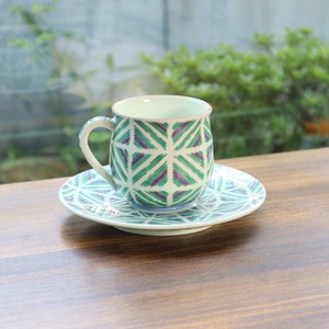 【アウトレット】有田焼　コーヒー碗皿　松葉紫 3-028