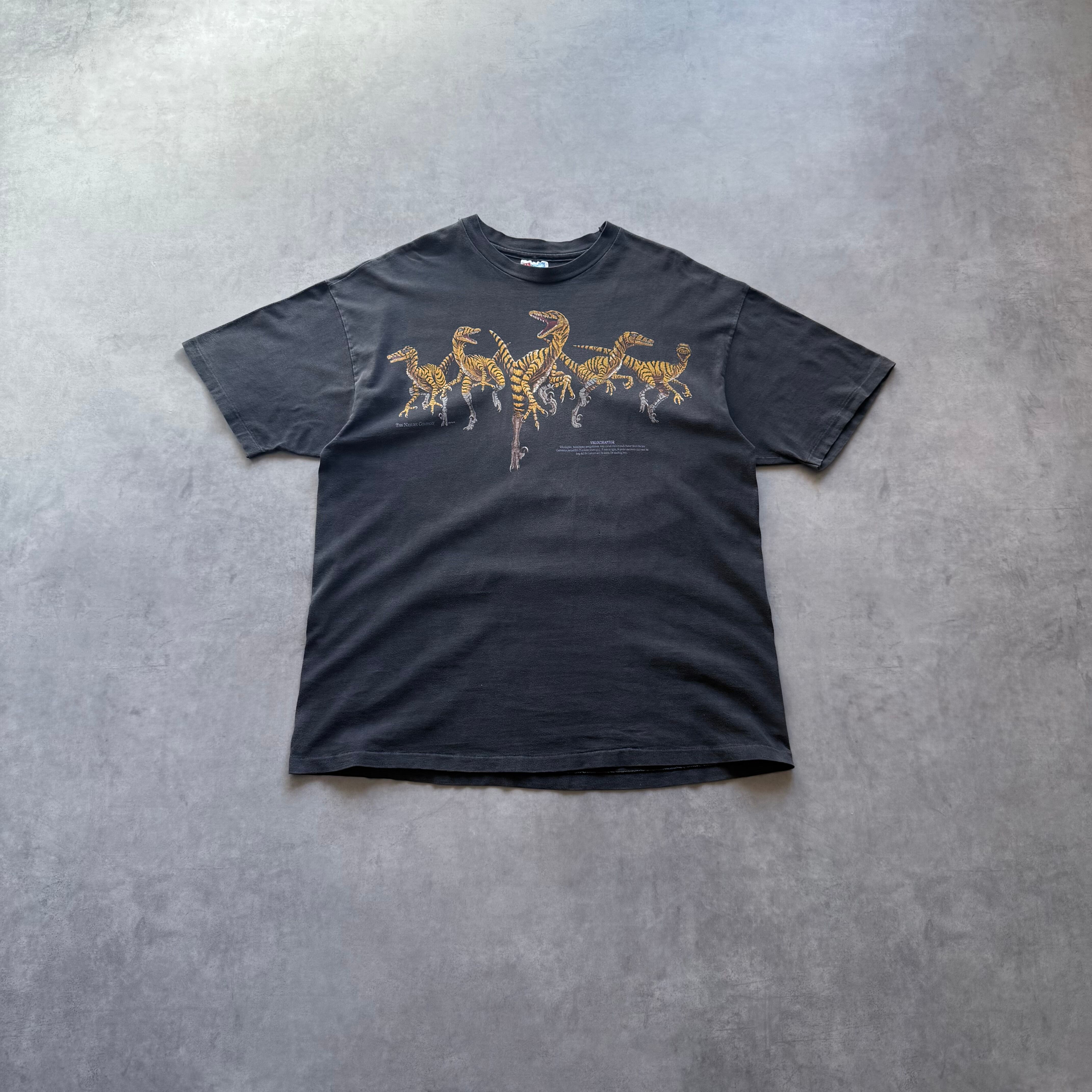 90's The nature company velociraptor Hanes-XL