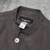 Jones new york silk linen stand collar jacket