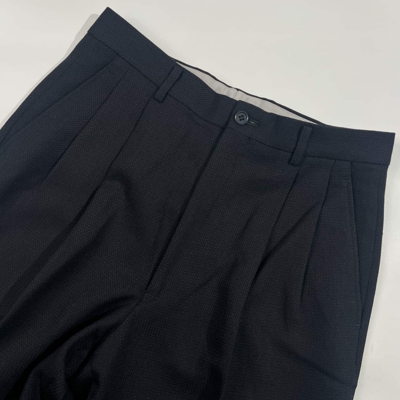 上下 Allegri アレグリ 羊毛 テーラードジャケット 裾ダブル パンツ スーツ 78-170-46R /ブラック系 メンズ