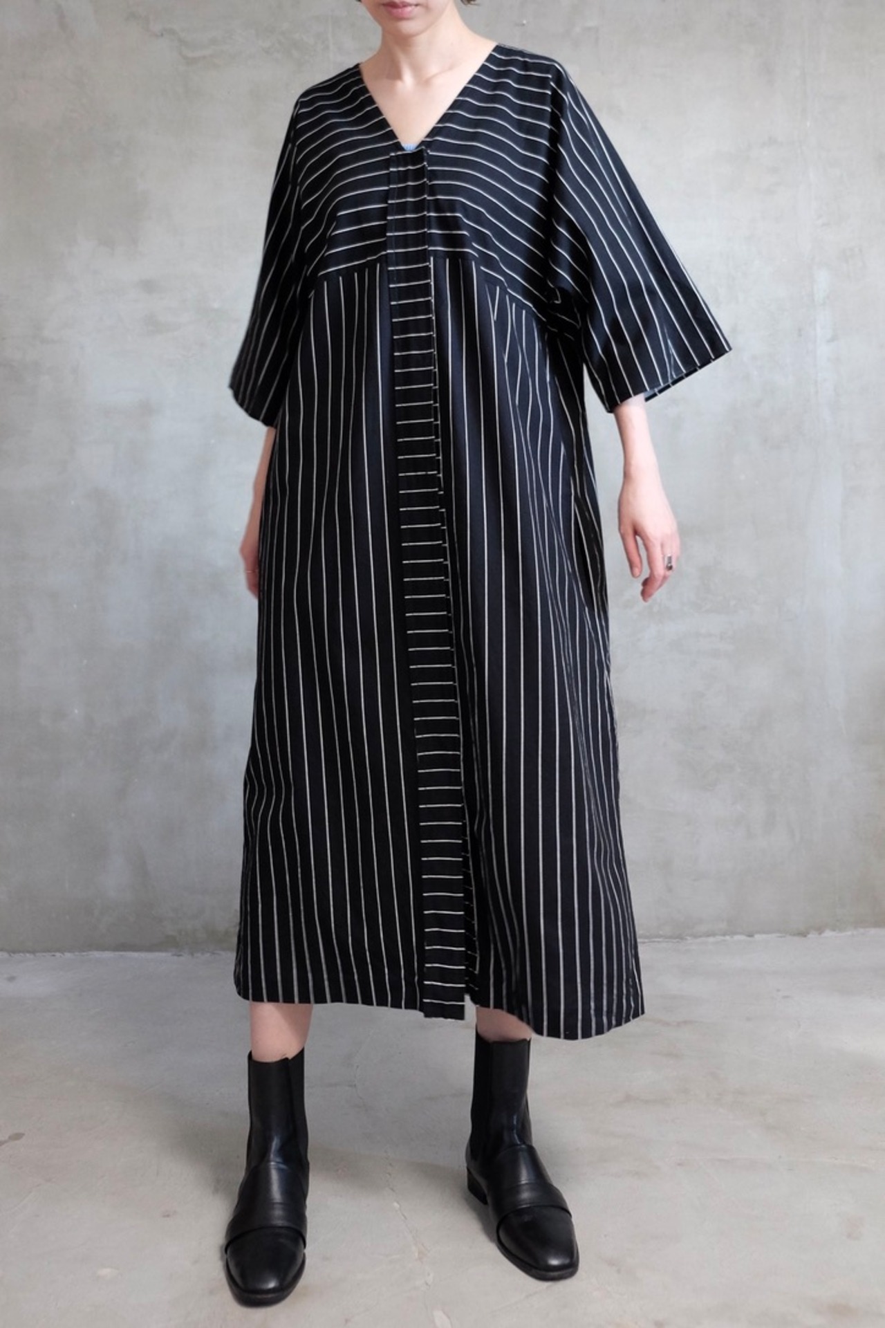 Divert Striped cotton dress