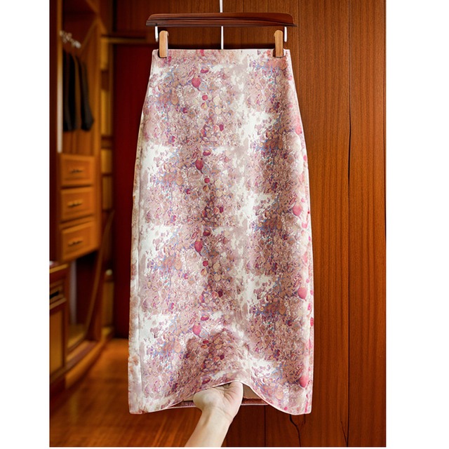 floral jacquard pencil skirt(2color)<sk3257>