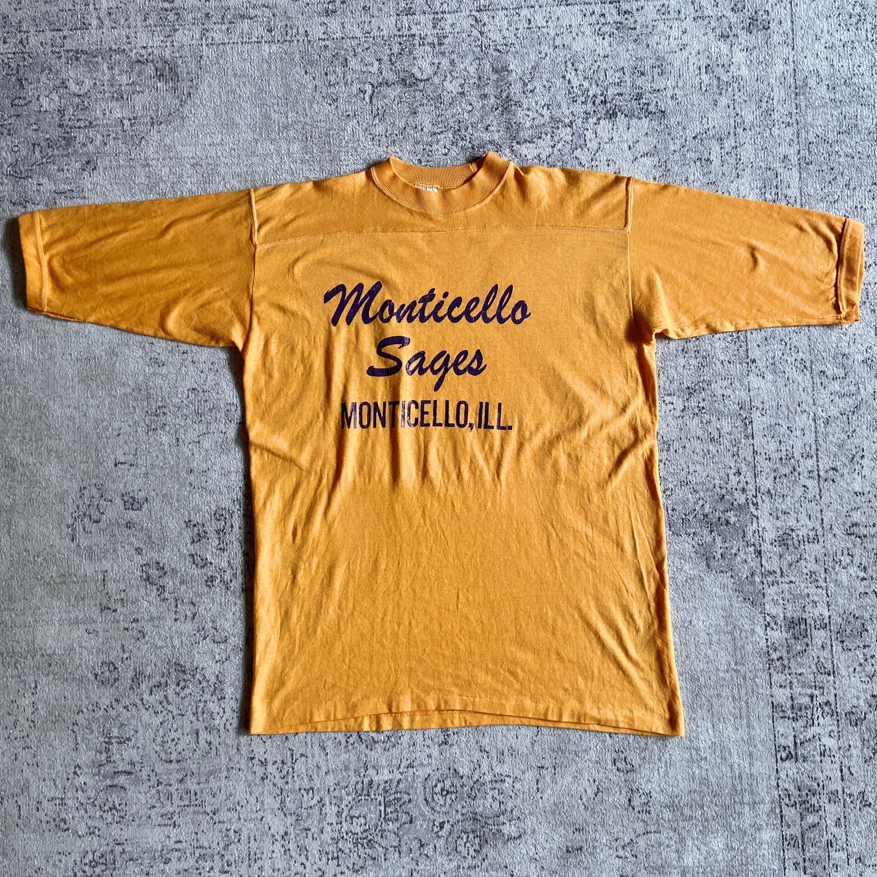 1980s downerwear Football Tee XL Made in USA F906 | ROGER'S used