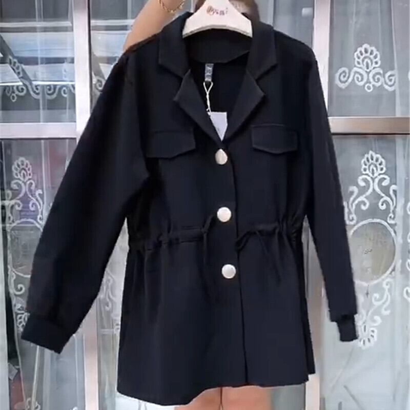 ウエスタンスタイルプラスサイズレディース2020新しい秋のファットmmウインドブレーカージャケット200kgルーズで薄いミドル丈トップ ミックスインファッション15213371262