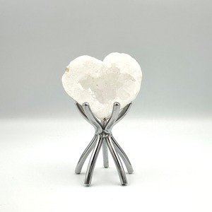 (01249)【1点のみ】モロッコ産水晶　原石　ジオード ハート型(S)　クリアクォーツ　クリスタル　Crystal Clear quartz　 Moroccan Quartz Geode 　天然石インテリア　置物