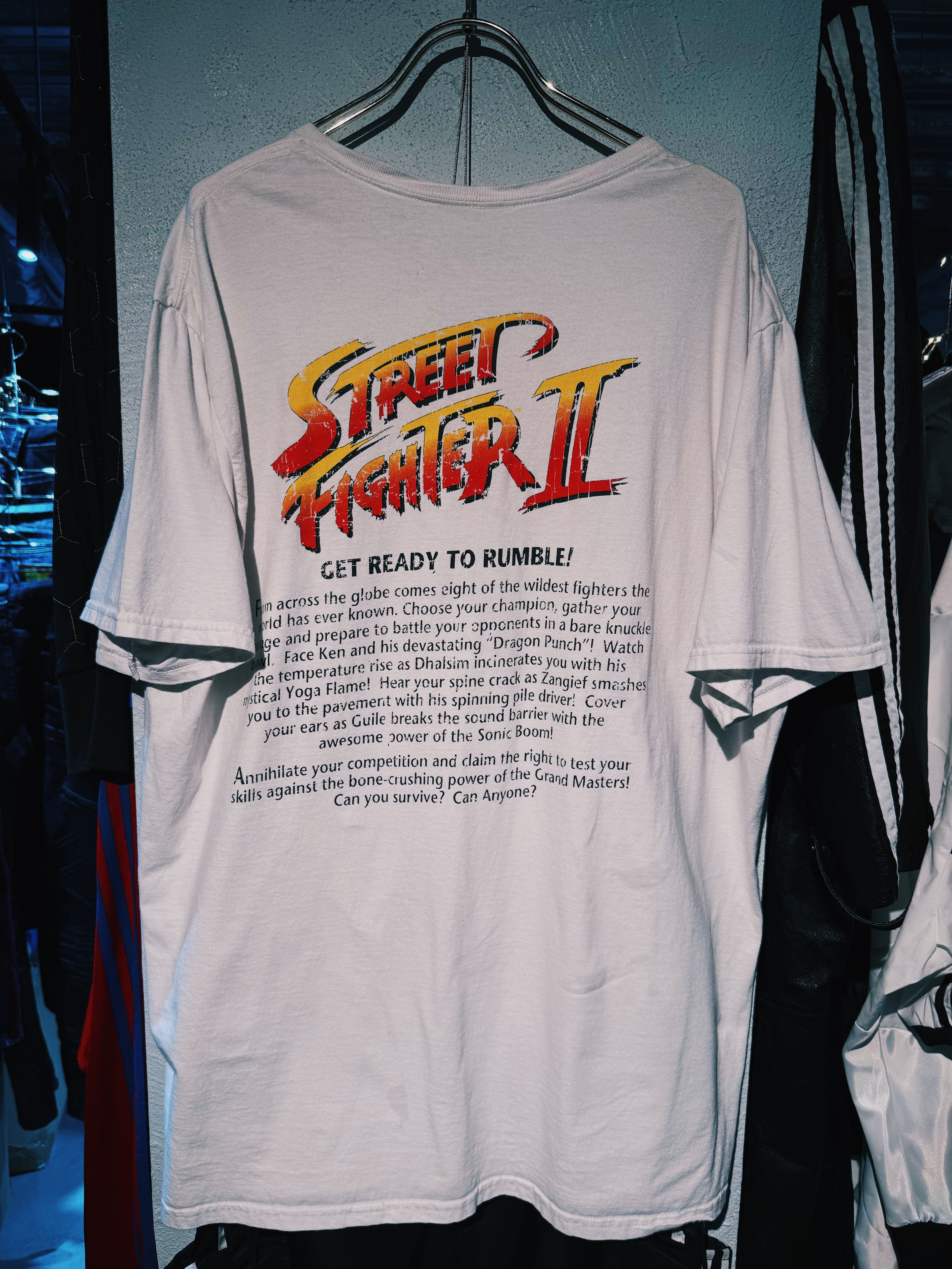 D4C】Vintage “Street Fighter II” Double-Sided Graphic T-Shirt | ayne