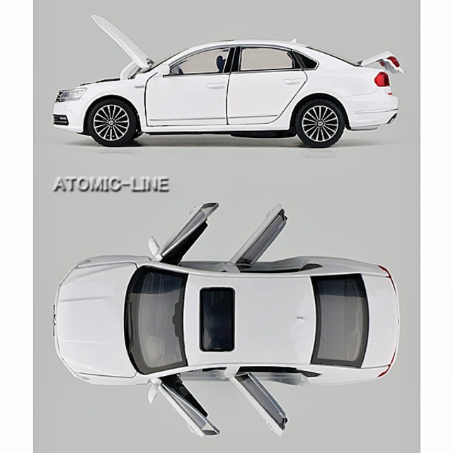 フォルクスワーゲン パサート 1/32 ミニカー 全4色 ライト点灯 エンジンサウンド 合金モデル 模型 セダン