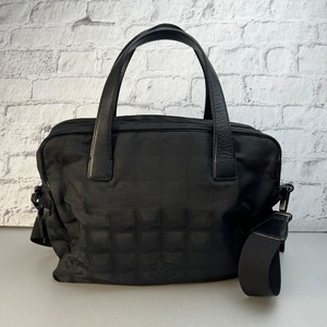 CHANEL シャネル ニュートラベルライン  キャンバス ショルダーバッグ ブラック A-9752