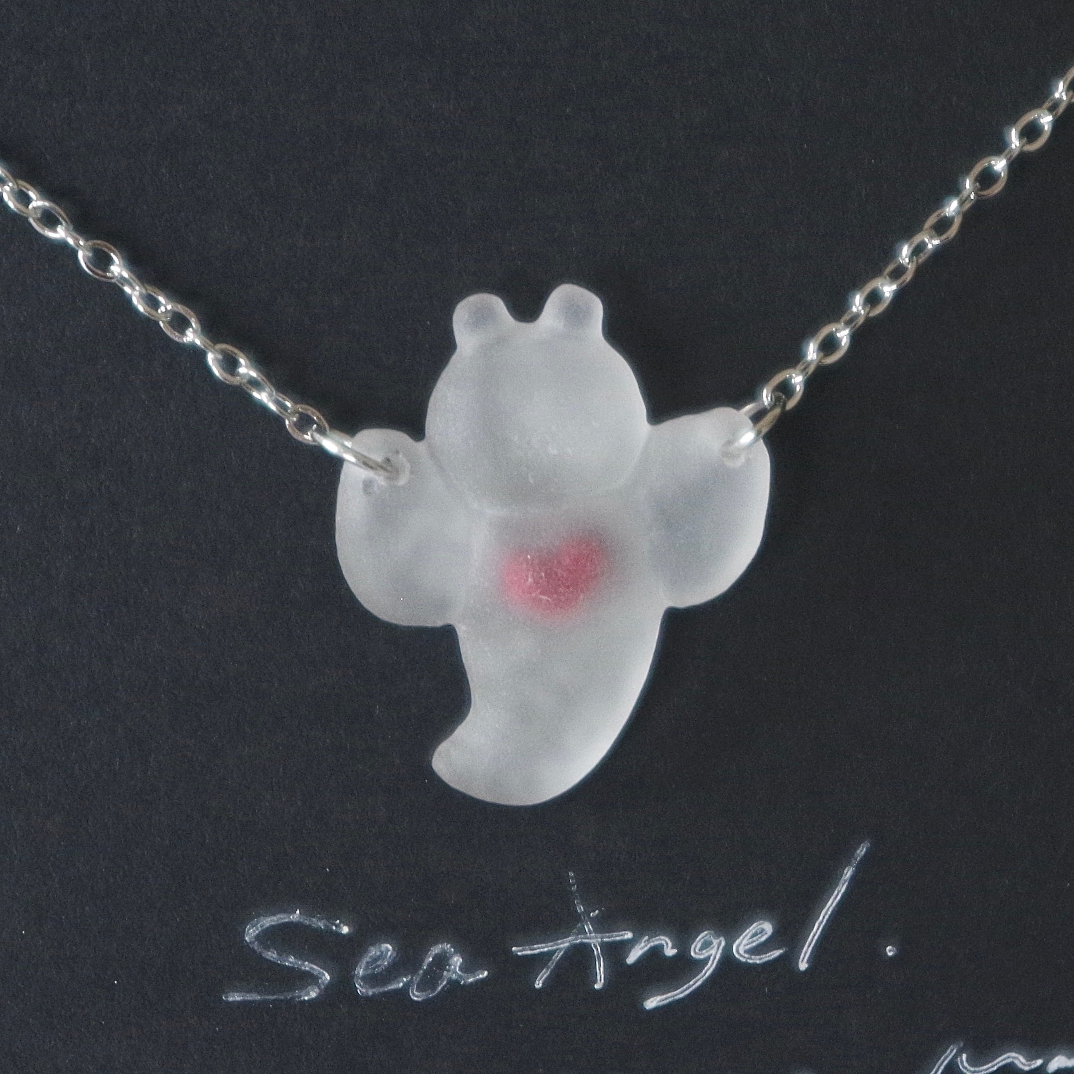 Sea Angel │ シーグラスカービングのネックレス