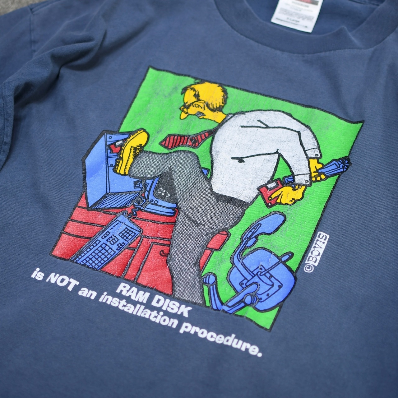 computer joke print tee