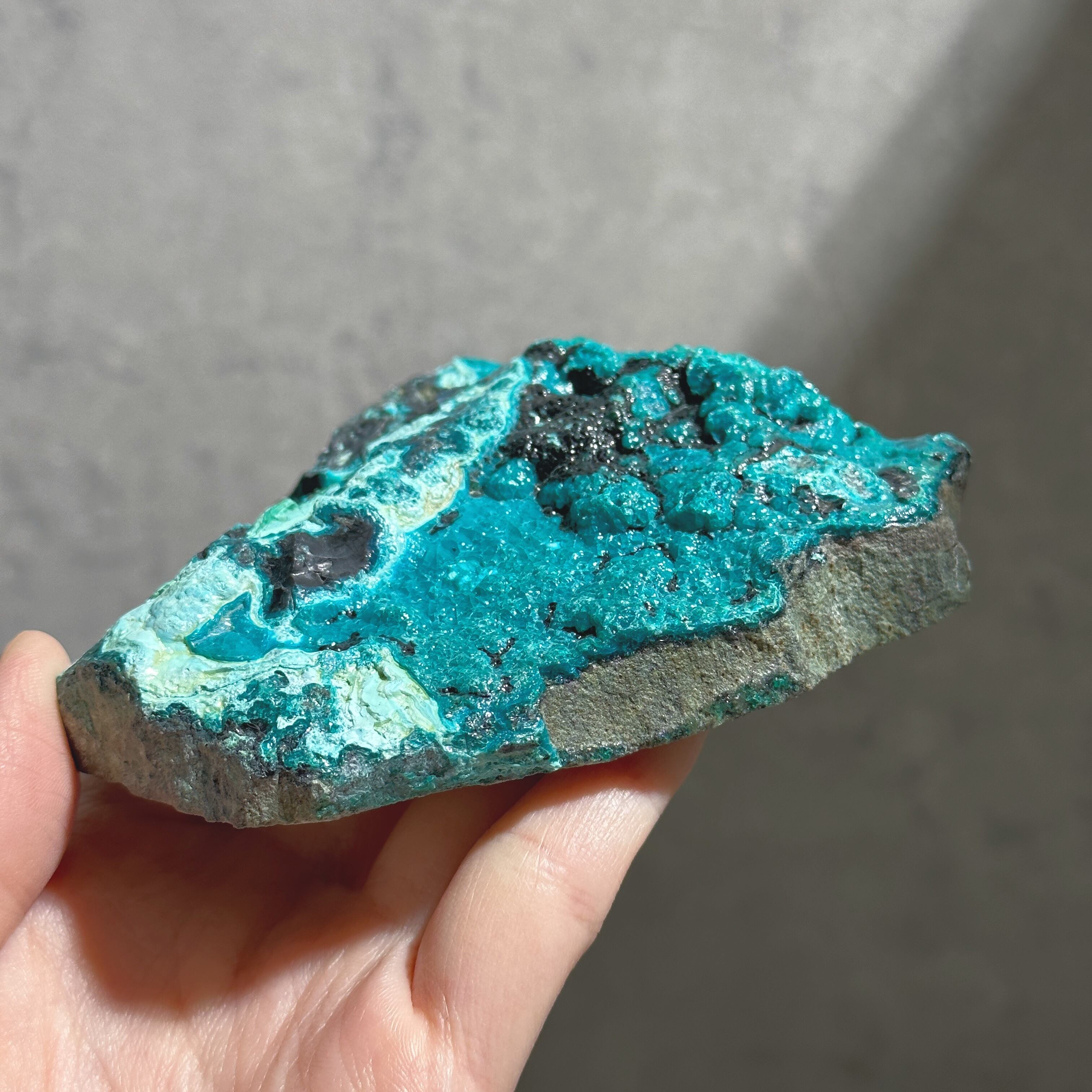 マラカイト with クリソコラ（マラコラ） 原石23◇ Chrysocolla