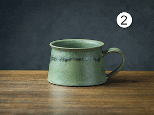 銅釉 青銅色 台形カップ（コーヒーカップ・マグカップ）／安藤美和