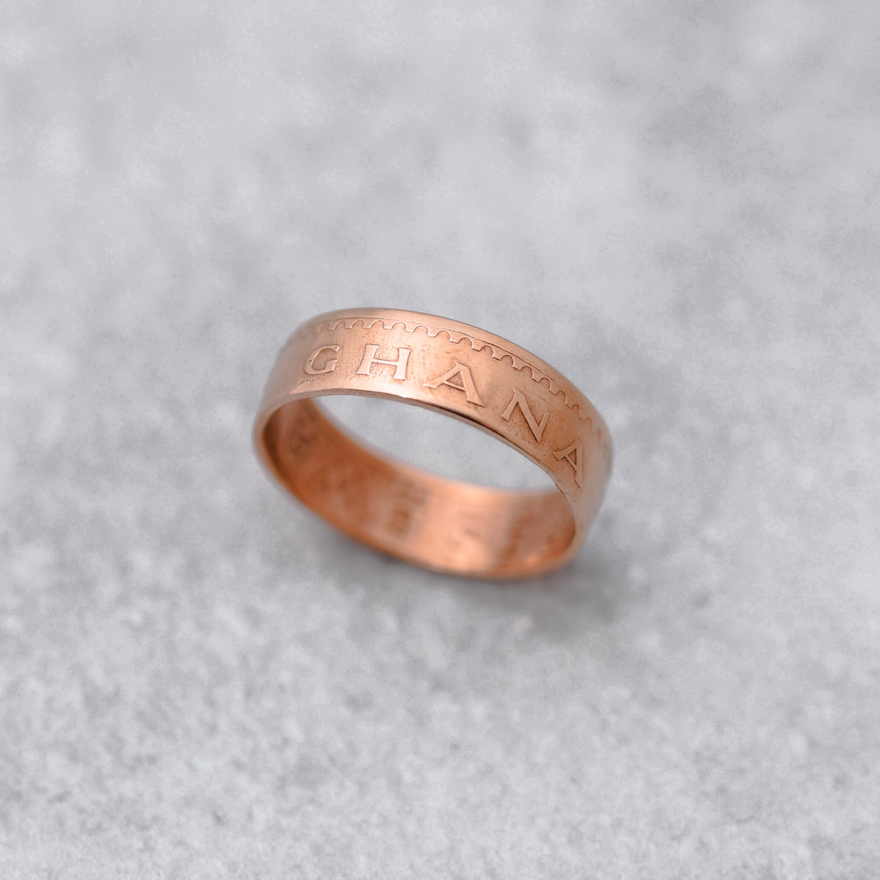 ガーナ 1ぺセワ コインリング｜GHANA 1PESEWA COINRING