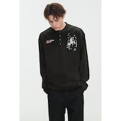 VINTAGE ストリート ヘンリーネック ロングTシャツ T1866