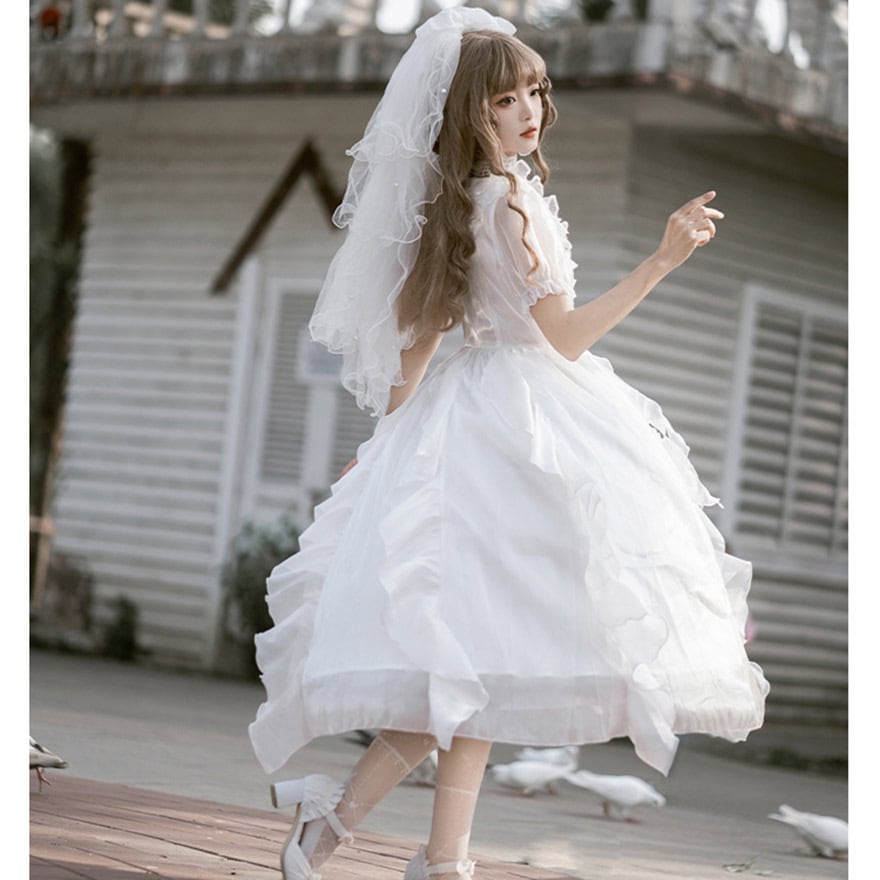 ゴスロリ通販 With U ファッション 花嫁 ウエディングドレス ロング