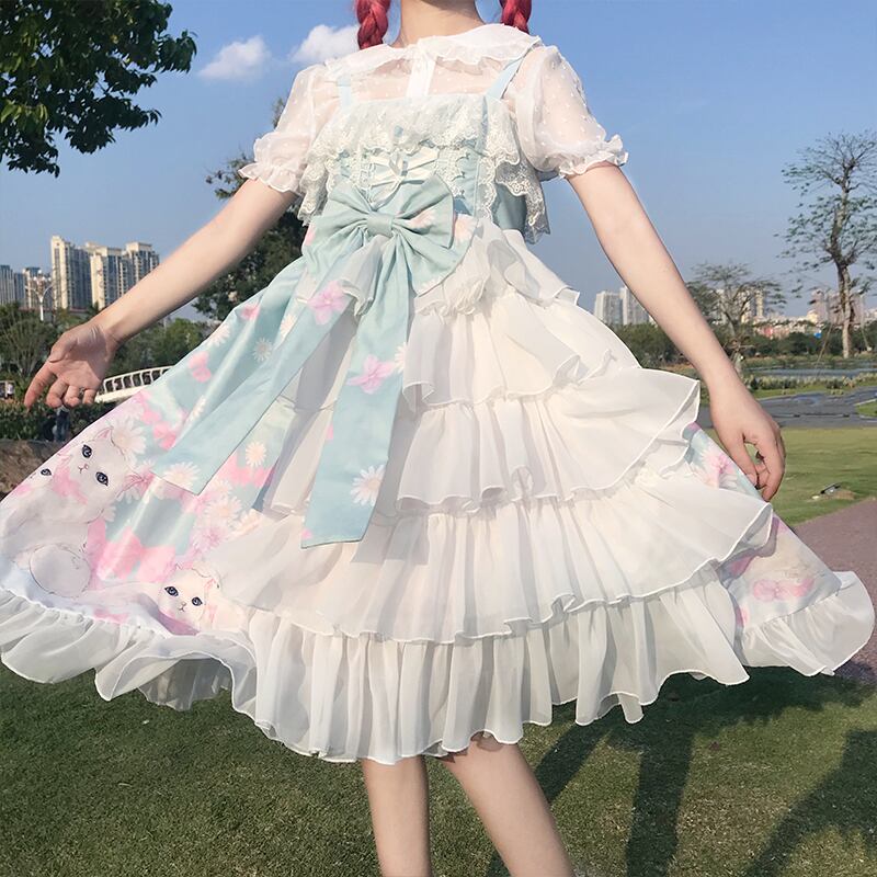 プリント柄ロングスカート ノースリーブルーズスリムドレス スプリング 大人ガーリー スウィート キュート カジュアル 春物 萌量不足50067816740