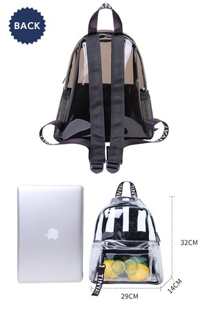 クリアバックパック 透明 リュックサック デイバッグ 鞄 カバン ビニールバッグ かわいい 撥水