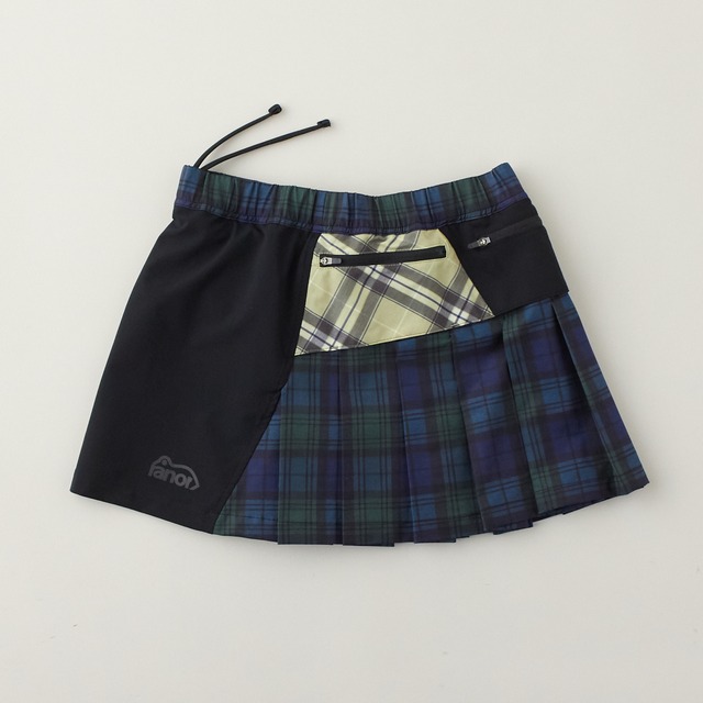 ranor(ラナー) TARTAN CHECK CRAZY PLEATS SKIRT - BLK × BW