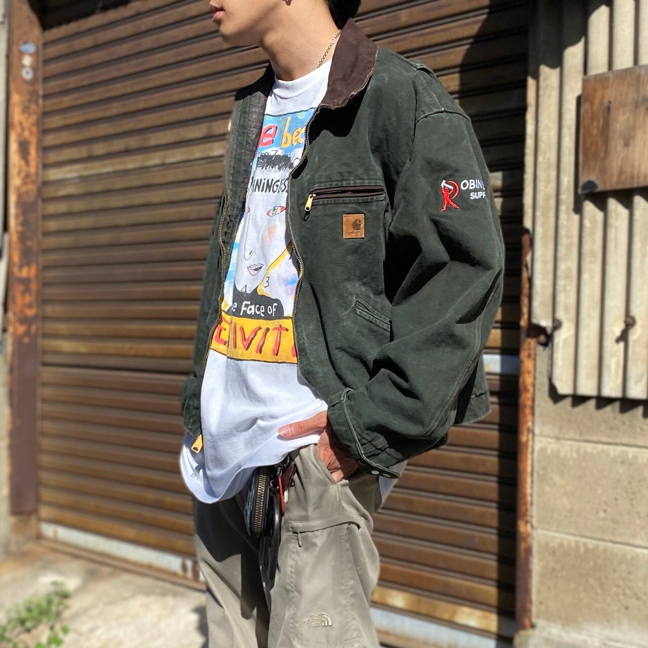 Carhartt J97 デトロイトジャケット モスグリーン ジョニーデップL