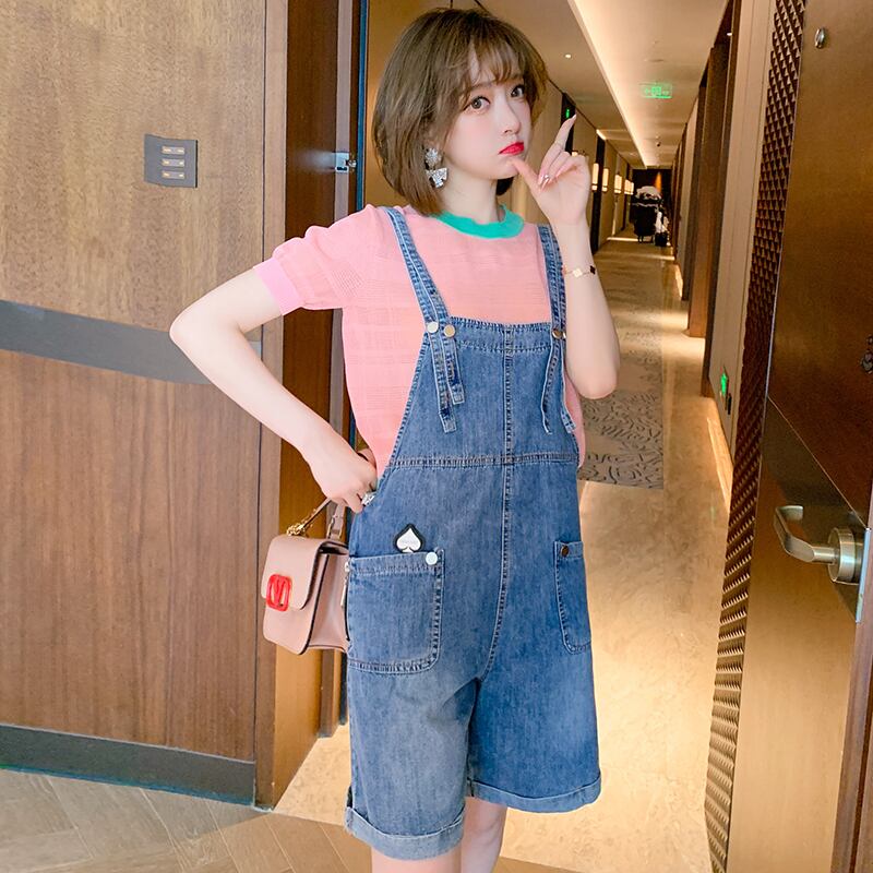 ラウンドネックストライプジャカードニット半袖スリーブTシャツ サマー ショート ハーフスリーブ 夏物 Oネック MIUCO71288388181