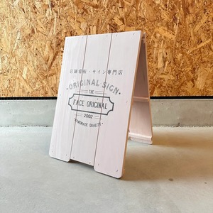 ウッドフェンスサイン ステンシル　木製スタンド看板　A型　５COLORS