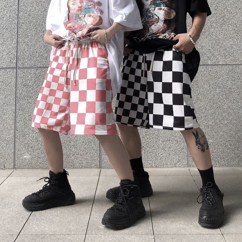 スタイルショーツ サマーカラー格子柄カジュアルパンツ レディースルーズ かわいい 夏物 ブルマー ケッペル52926262618