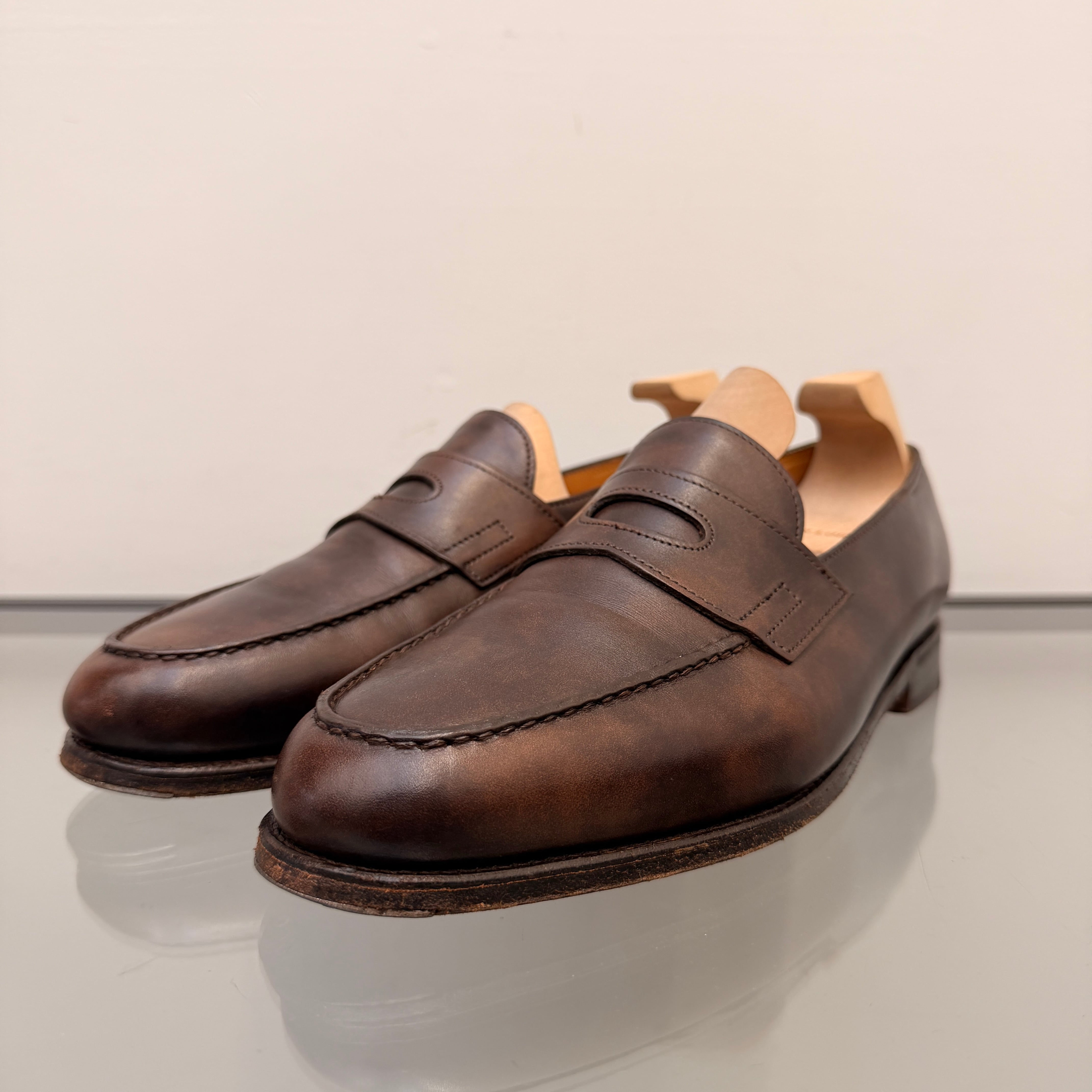 John Lobb Lopez loafers calf leather brown 6E | ASSET VINTAGE