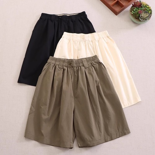 4色／コットンハーフカーゴパンツ ・7860