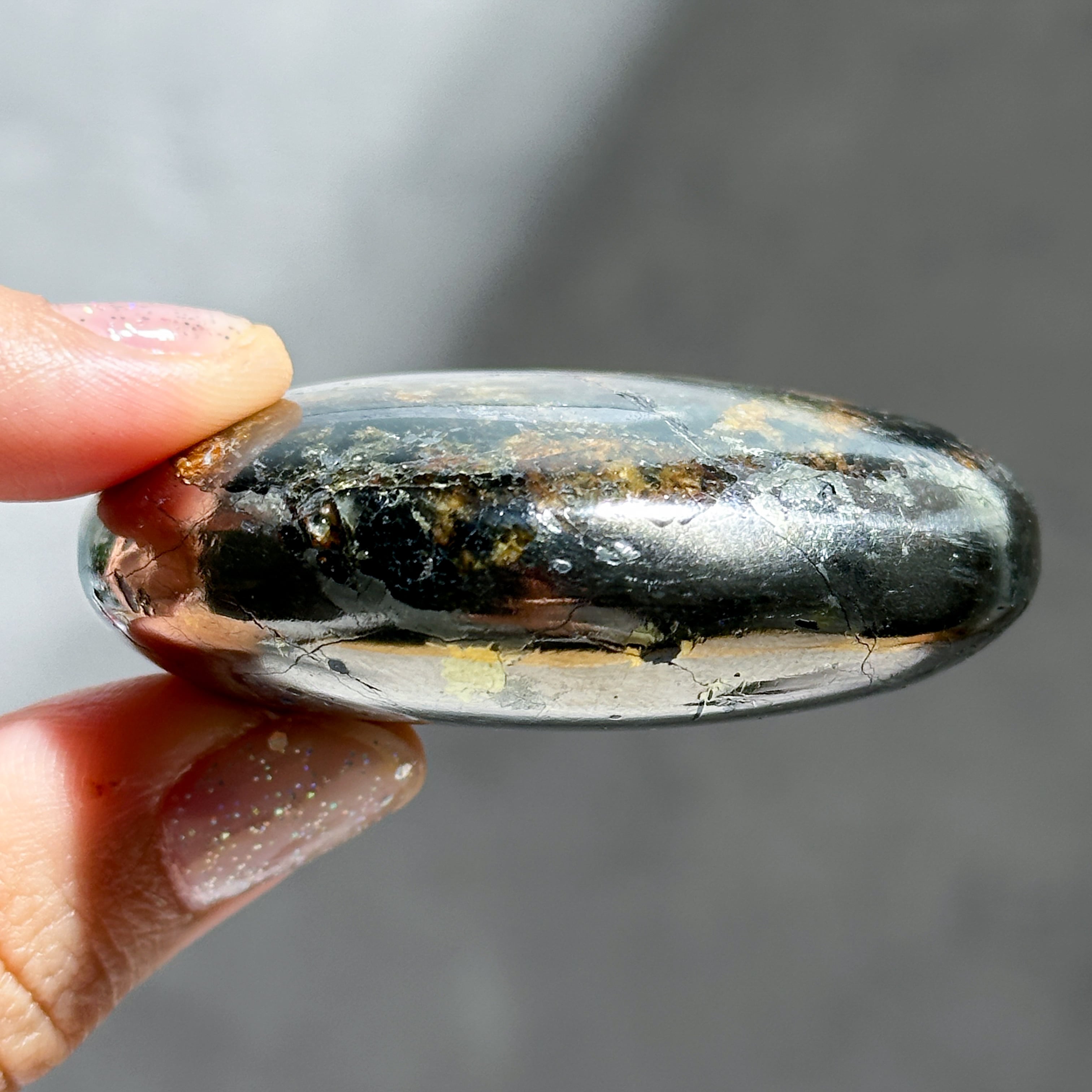 パイライト with クォーツ パーム22 ◇Pyrite with Quartz◇天然石