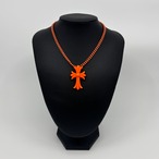 クロス ラバー ネックレス オレンジ