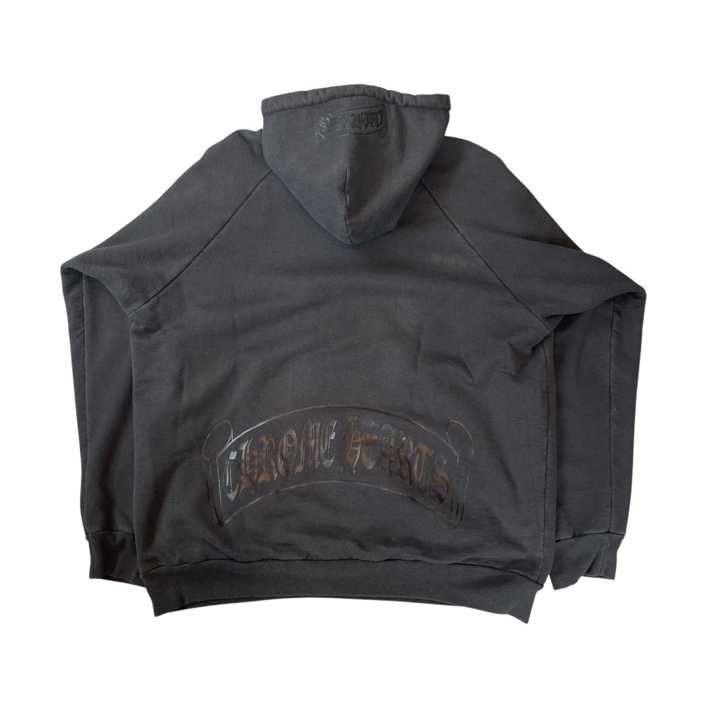 Special!! 1990s Chrome Hearts "BLK×BLK" Thermal Sweat Hoodie