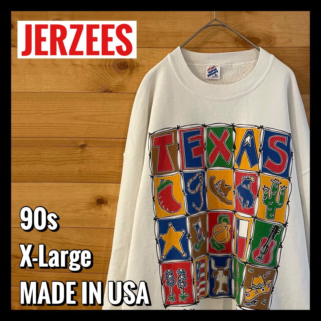 JERZEES】90s USA製 スウェット トレーナー プリント XL ビッグサイズ