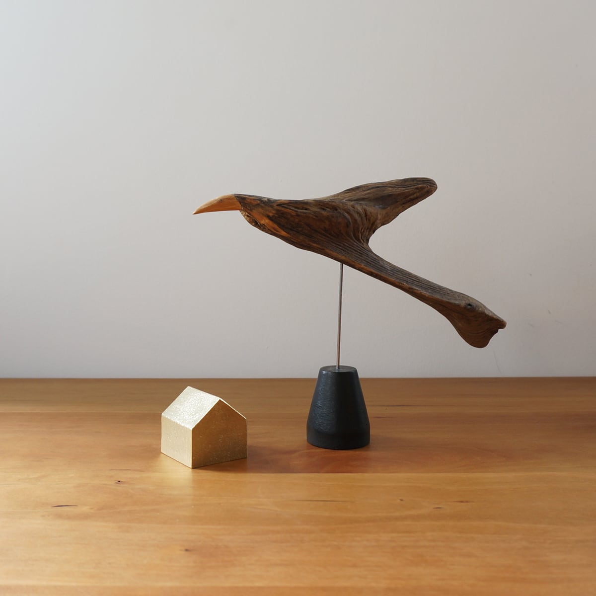 流木の鳥 C / 針原修 × 南部鉄器 | Houm Base