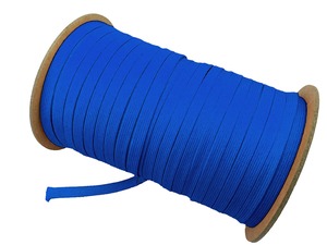 【特価処分】大成製作所(Taisei Mfg Co. Ltd.) ウーリー カラー ポリエステル 48打ち 平紐 100M ボビン巻 7mm 青