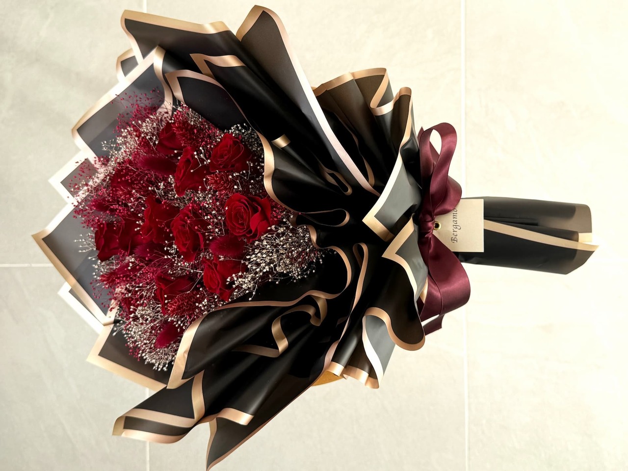 『クリムゾン：Ｂ』＜レッド＞12本のプリザーブドローズ（送料無料） - 5