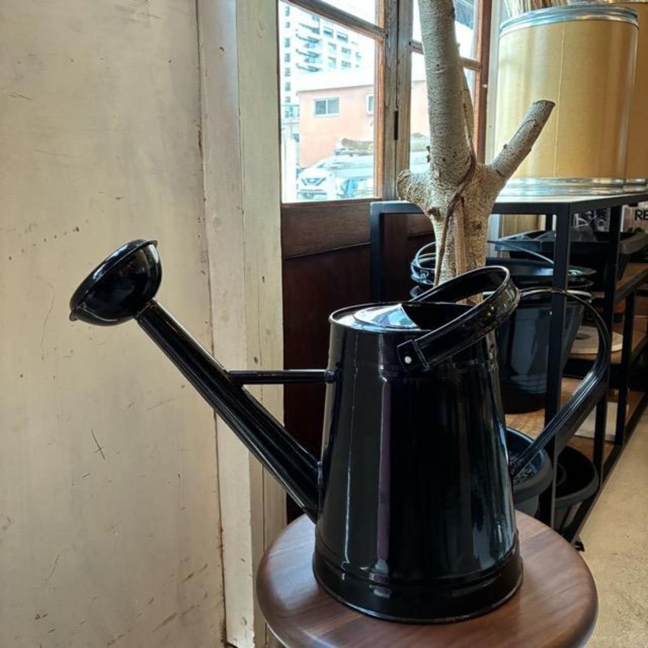Earth Color Watering Can　Black