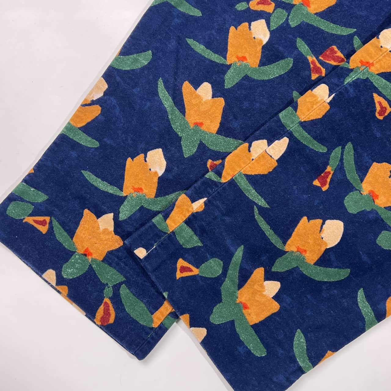 45R 45rpm フォーティファイブアール 花柄 ベロア風 パンツ 2 /ネイビー系 レディース