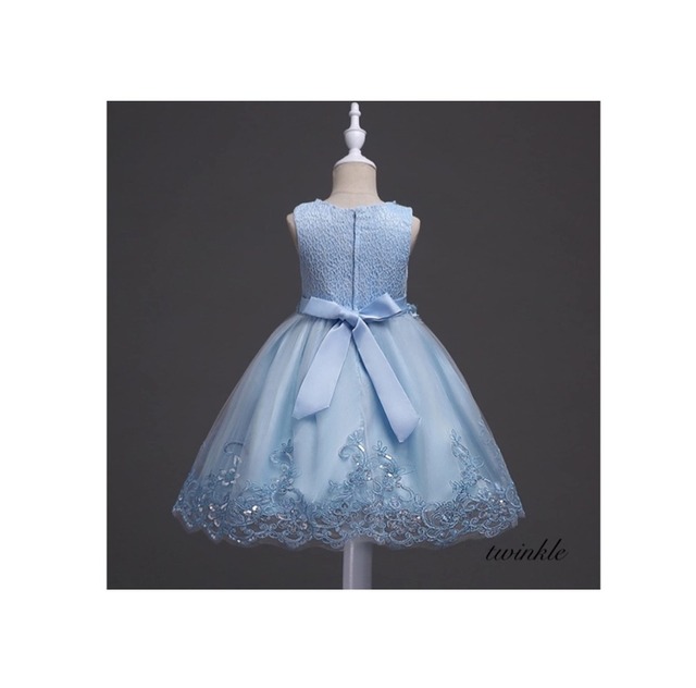 即納　パール付きレースドレス