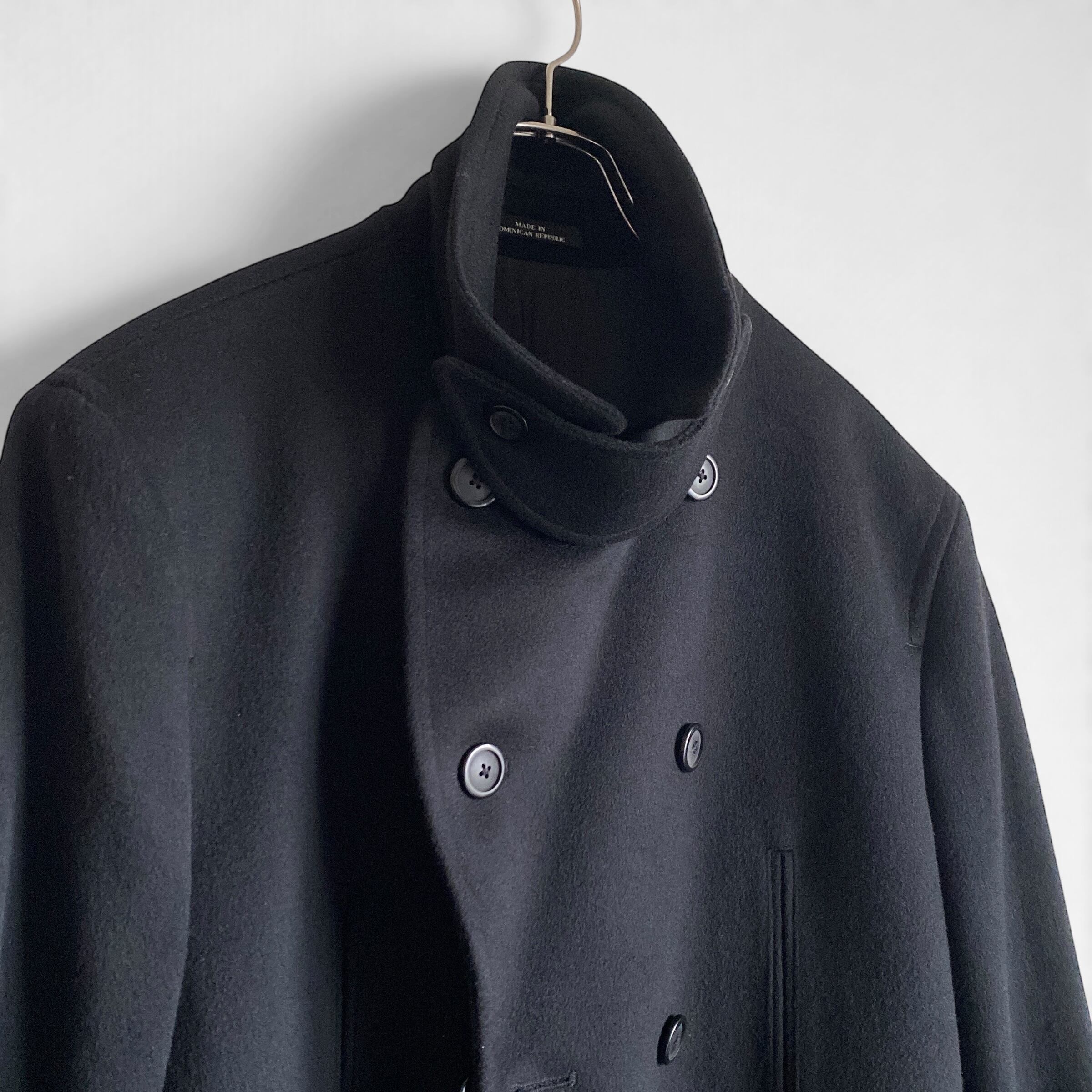 00s SAKS FIFTH AVENUE wool melton long pea coat | CLOSE CLOTHES