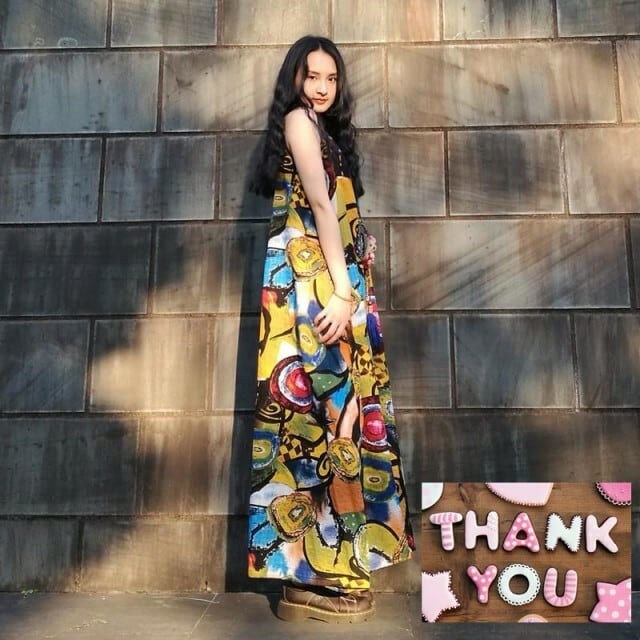 ワンピース 綿 ミディアム丈 ノースリーブ 30代 黄色 青 花柄 レトロ ラウンドネック エレガント 派手 レディース オールインワン 夏 海外 のおしゃれな大人のレディースファッション通販サイトhanano Emon