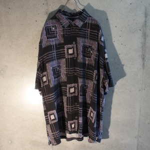 Silk Geometric Design Shirt