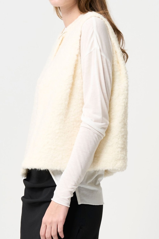 ご予約 11月中旬お届け / 2way Boa Gilet - WHITE
