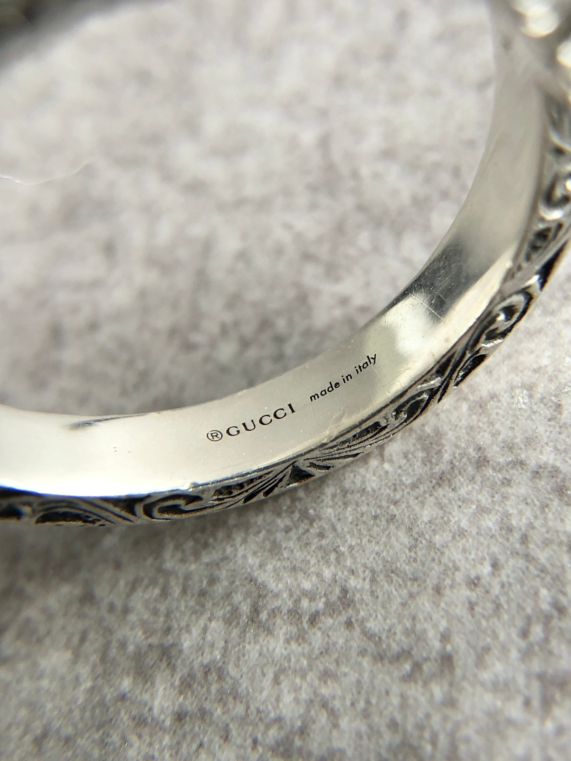 GUCCI グッチ アラベスク 指輪 15号 シルバー インターロッキングG 925
