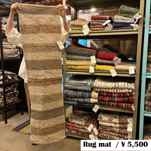 Spain Jalapa rug Long 40×165cm 3color　スペイン　ハラパラグマット　ロング　全3色　ナチュラル　イエロー　マルチ　キッチンマット　丸洗い　アソート