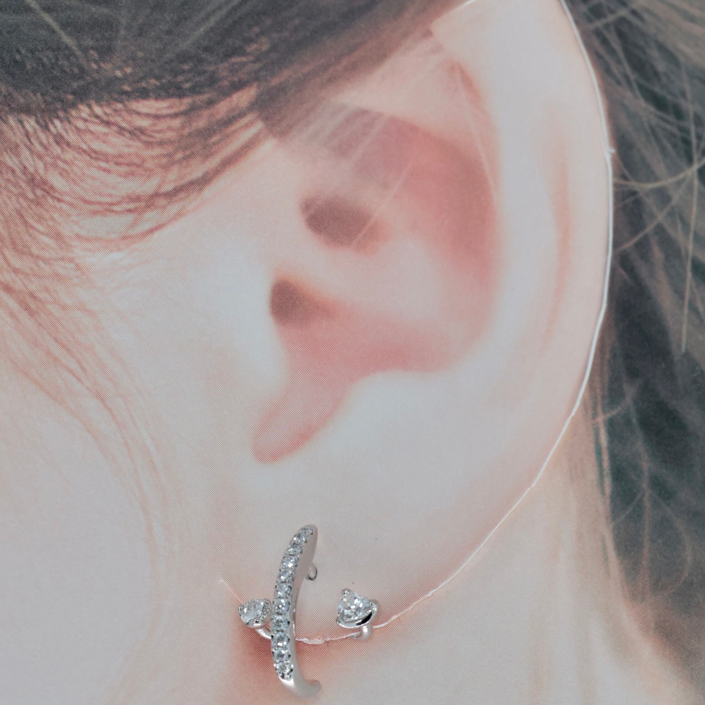 Pt900 小寺智子 ダイヤモンド 0.67ct ピアス ハート KODERA  