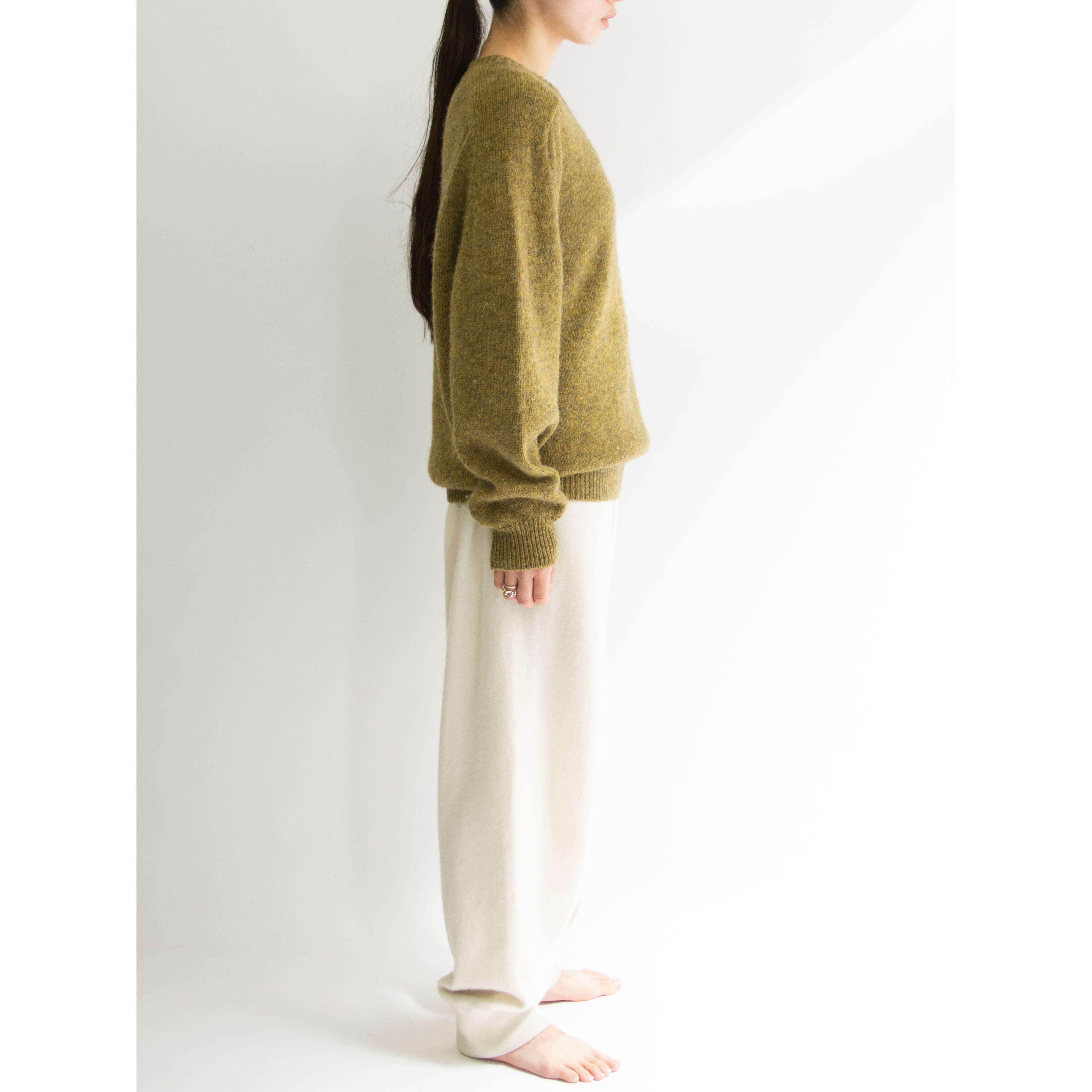 【STEFANO DASSI】Made in Italy 100% Shetland Wool Sweater(イタリア製 シェットランドウールセーター ニットプルオーバー)
