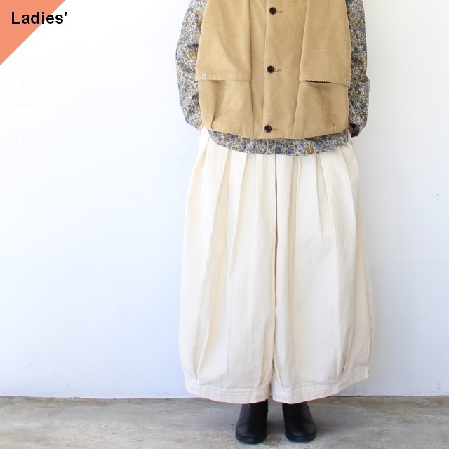 【NEW】HARVESTY デニムサーカスキュロット 8oz DENIM CIRCUS CULOTTES (Ivory)