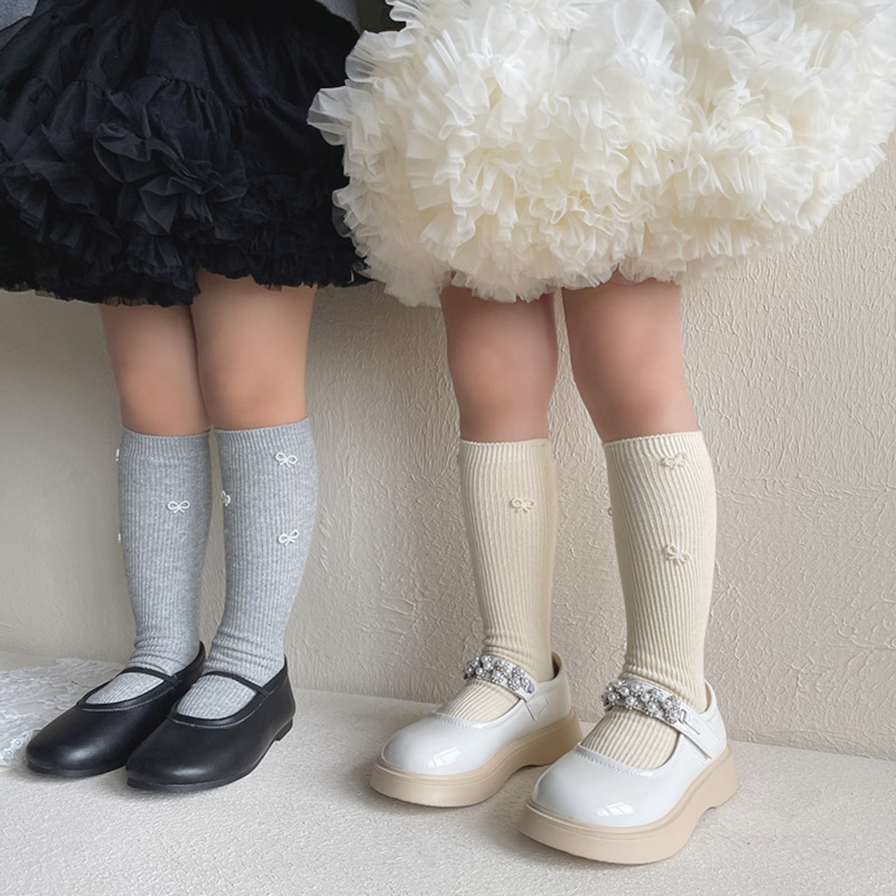 GOODSパール蝶結びデザインソックス